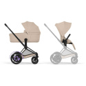 Cybex E-Priam Duovogn Matt Black/Cozy Beige