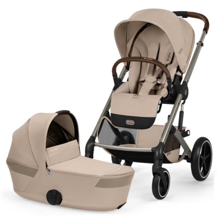 Cybex Balios S Lux DUO med Fold-Cot Almond Beige i gruppen Barnevogner / Varemerker / Cybex / Cybex Balios S Lux hos Köpbarnvagn (CYBE526001689)