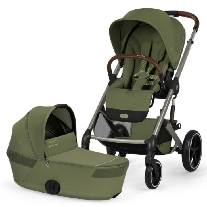Cybex Balios S Lux DUO med Fold-Cot Moss Green i gruppen Barnevogner / Varemerker / Cybex / Cybex Balios S Lux hos Köpbarnvagn (CYBE526001695)