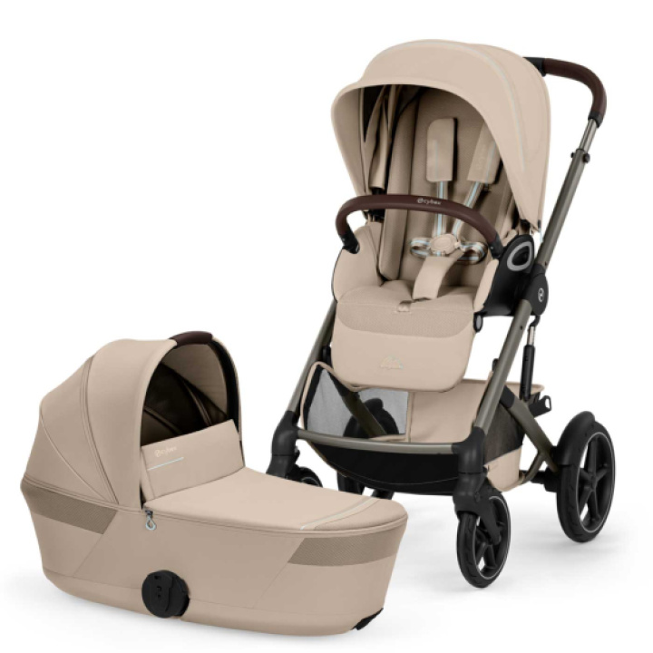 Cybex Talos S Lux Duo med Fold-Cot Almond Beige i gruppen Barnevogner / Varemerker / Cybex / Cybex Talos S Lux hos Köpbarnvagn (CYBE526001735)