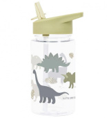A Little Lovely Company Vannflaske med sugerør Dinosaurer