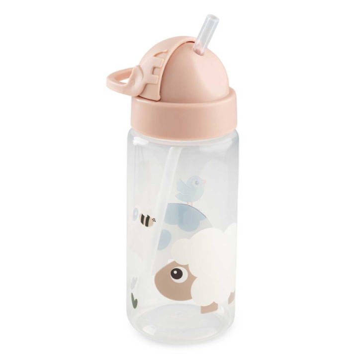 Done By Deer Vannflaske med sugerør Tiny Farm Powder i gruppen Spise & Mate / Tåteflasker & kopper hos Köpbarnvagn (DOBD1026101)