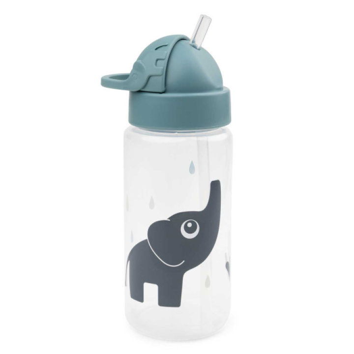 Done By Deer Vannflaske med sugerør Elphee Blue i gruppen Spise & Mate / Tåteflasker & kopper hos Köpbarnvagn (DOBD1026312)