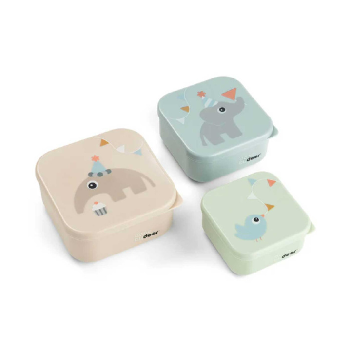 Done By Deer Snackboks Celebration Colour Mix 3-pakk i gruppen Spise & Mate / Matoppbevaring hos Köpbarnvagn (DOBD1266587)