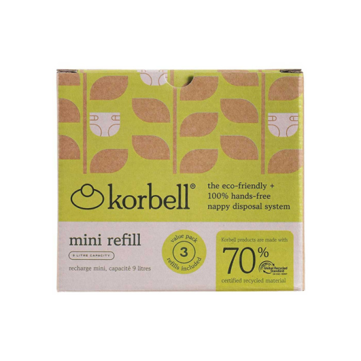 Korbell Mini Refill 3-pack GRS i gruppen Babyutstyr / Baderom og utstyr / Bleijebøtter & refiller hos Köpbarnvagn (KORBK22KRG3)