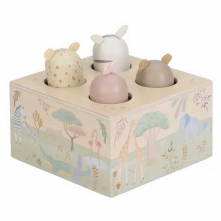 Little Dutch Pop-up Dyr Safari Friends i gruppen Leker / Leker fra 1 år / Klosser & Kulebaner hos Köpbarnvagn (LD7465)