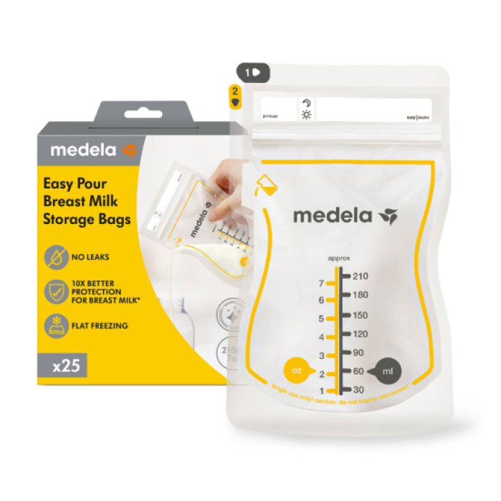 Medela Easy Pour Oppbevaringsposer for morsmelk 50-pakk i gruppen Foreldre / Gravid & amme hos Köpbarnvagn (MEDE101046334)