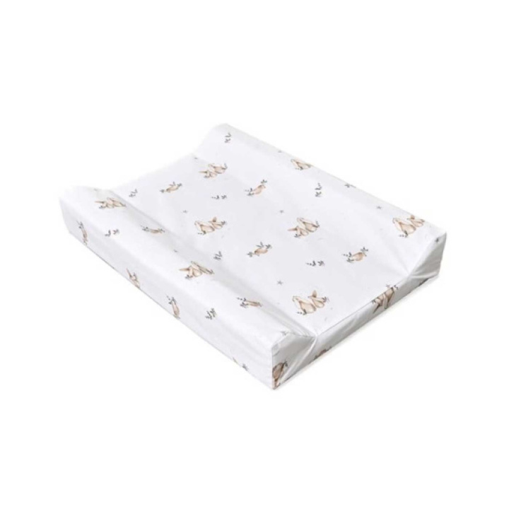 Mini Dreams Stellematte med kant Bunny Hvit i gruppen Barnerommet / Stellebord & stellematter hos Köpbarnvagn (MIDR6061101)