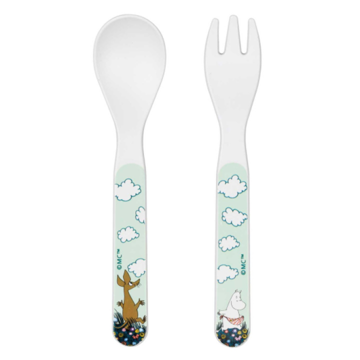 Mummi Eng Skje og Gaffel Grønn i gruppen Spise & Mate / Bestikk hos Köpbarnvagn (MUMI6676)