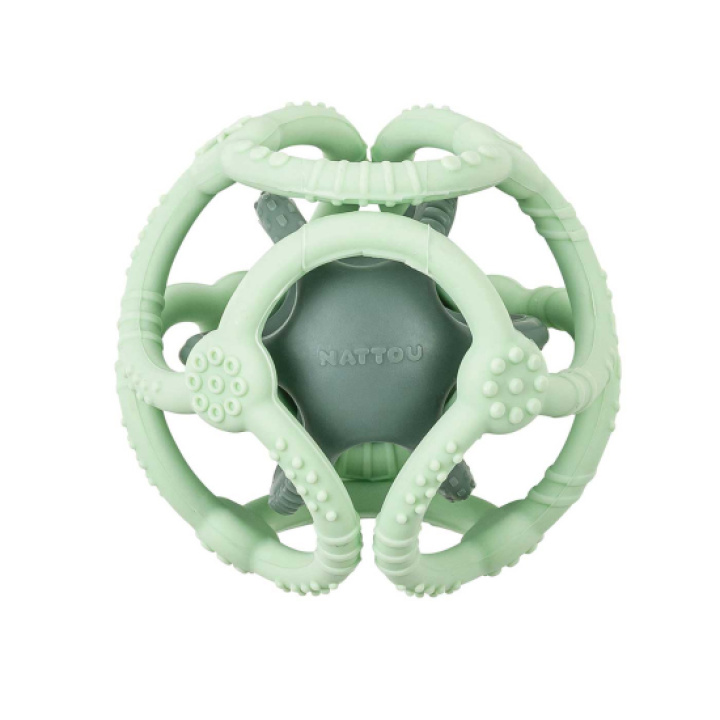 Nattou Soft Silicone Aktivitetsball Grønn