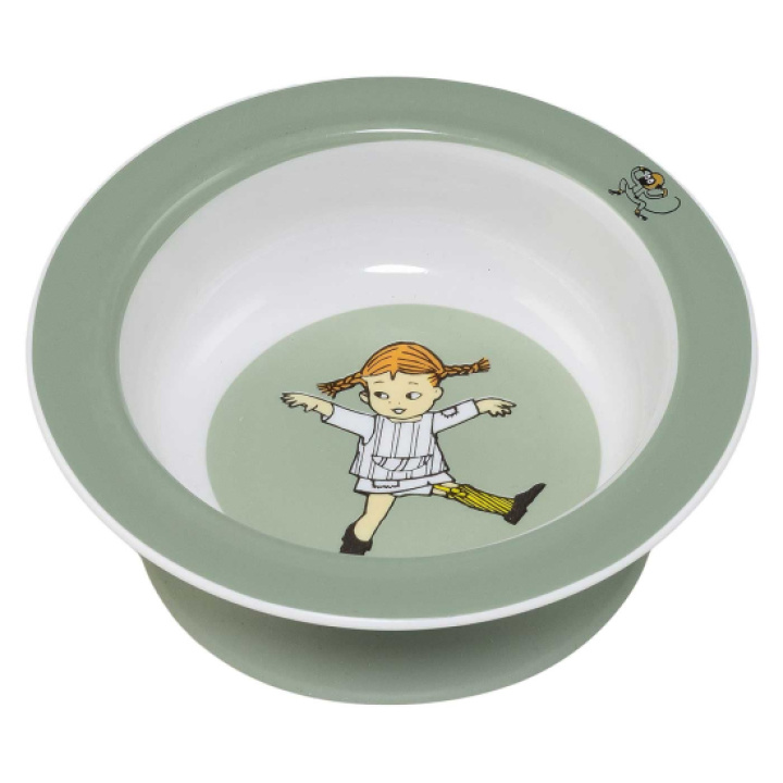 Pippi Cirkus Sugekoppstallerken Grønn i gruppen Spise & Mate / Tallerkener & servise hos Köpbarnvagn (PILA5901)