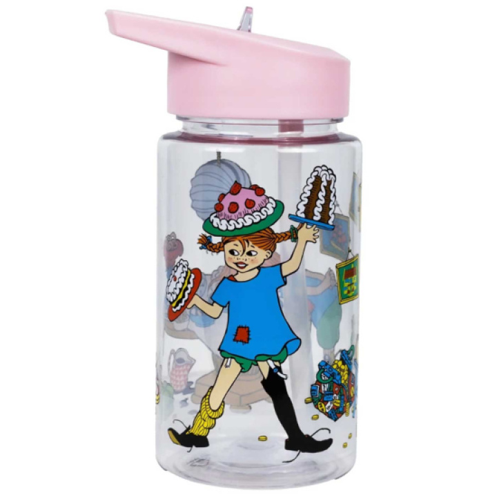 Pippi Vannflaske Bursdag Rosa i gruppen Babyutstyr / Spise & drikke / Tåteflasker & kopper hos Köpbarnvagn (RAST5512)