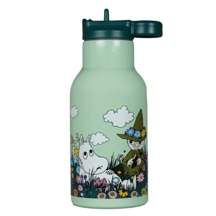 Mummitrollet Eng Vannflaske Grønn i gruppen Babyutstyr / Spise & drikke / Tåteflasker & kopper hos Köpbarnvagn (RAST6120)