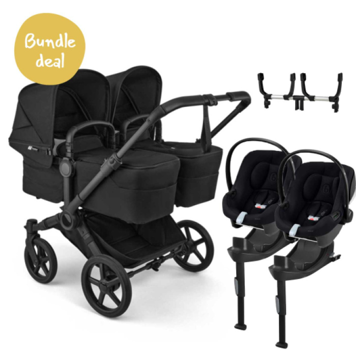 Bugaboo Donkey 6 Tvillingvogn Inkl. Aton b2 Babybilstol og Base i gruppen Barnevogner / Varemerker / Bugaboo / Bugaboo Donkey 6 hos Köpbarnvagn (SET-BGBD6TWNATB2BS)