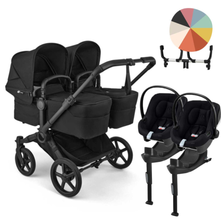 Bugaboo Donkey 6 Tvillingvogn Inkl. Aton b2 Babybilstol og Base i gruppen Barnevogner / Varemerker / Bugaboo / Bugaboo Donkey 6 hos Köpbarnvagn (SET-BGBD6TWNATB2BS)