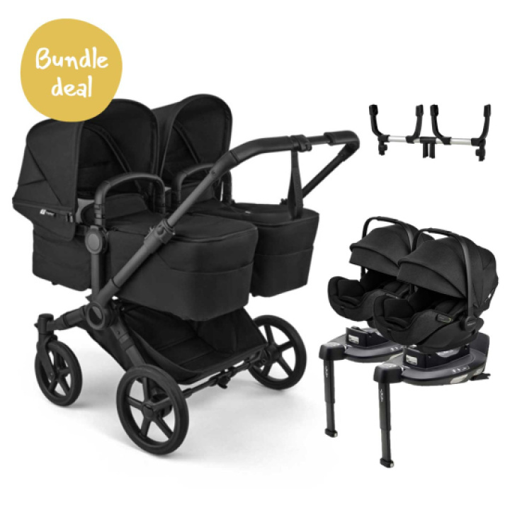 Bugaboo Donkey 6 Tvillingvogn Inkl. Otter Babybilstol og Base i gruppen Barnevogner / Varemerker / Bugaboo / Bugaboo Donkey 6 hos Köpbarnvagn (SET-BGBD6TWNOTRBS)