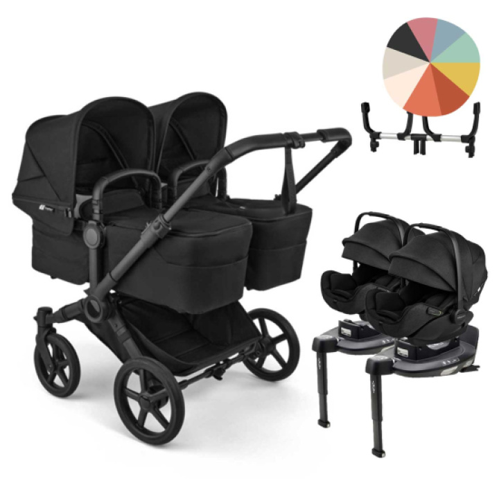 Bugaboo Donkey 6 Tvillingvogn Inkl. Otter Babybilstol og Base i gruppen Barnevogner / Varemerker / Bugaboo / Bugaboo Donkey 6 hos Köpbarnvagn (SET-BGBD6TWNOTRBS)