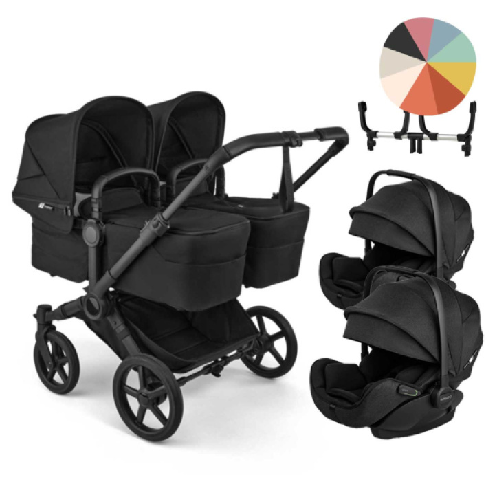Bugaboo Donkey 6 Tvillingvogn Inkl. Otter Babybilstol i gruppen Barnevogner / Varemerker / Bugaboo / Bugaboo Donkey 6 hos Köpbarnvagn (SET-BGBD6TWNOTR)