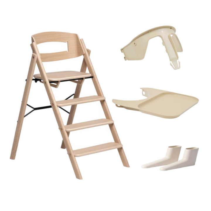 KAOS Klapp Barnestol Eik inkl. Bøyle, Brett og Veltesikring i gruppen Spise & Mate / Matstoler & puter / KAOS Klapp hos Köpbarnvagn (SET-KAOSEKPKT)