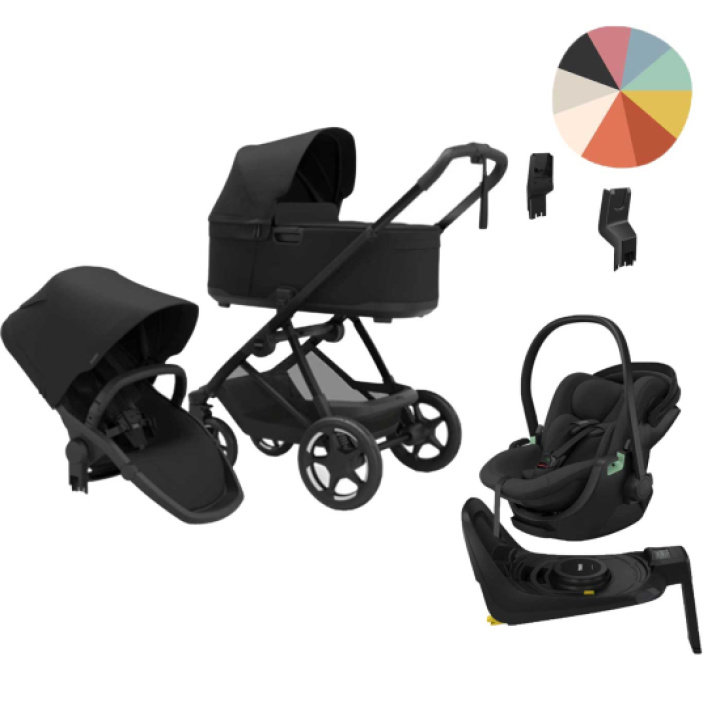 Thule Charm Duovogn + Maple Connect Babybilstol & Base i gruppen Barnevogner / Varemerker / Thule / Thule Charm hos Köpbarnvagn (SET-THLCHM1)