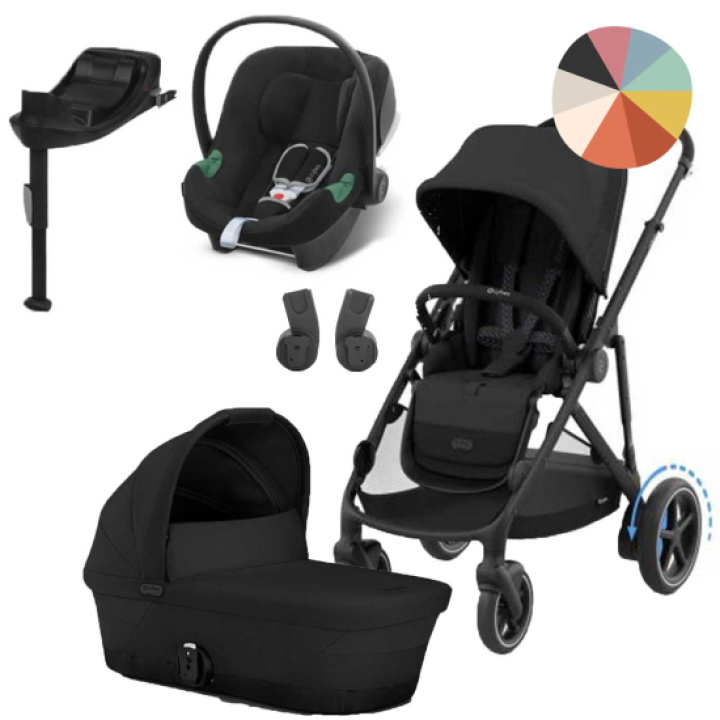 Cybex e-Gazelle Duovogn Inkl Aton B2 & Base i gruppen Barnevogner / Barnevognpakker / Cybex barnevognpakker hos Köpbarnvagn (SET-egzlanb2abas)