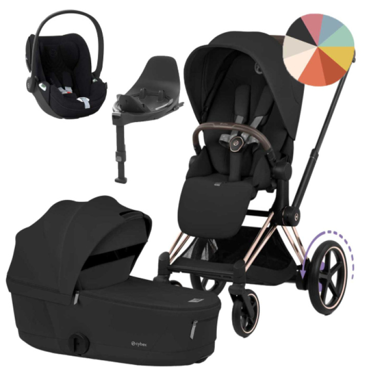 Cybex E-priam Gen 5 Roségold Inkl. Cloud T og Base i gruppen Barnevogner / Varemerker / Cybex / Cybex e-Priam hos Köpbarnvagn (SETCBXEPRM2)