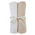 Summerville Musselinteppe 2-Pakk Beige/Hvit