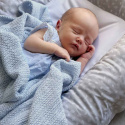 Vinter & Bloom Soft Grid Øko Helseteppe True Blue