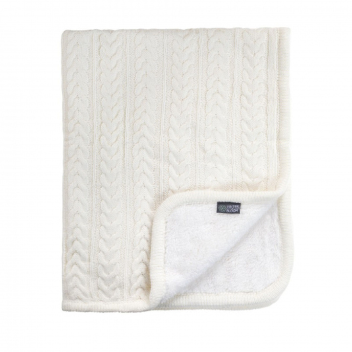 Vinter & Bloom Strikket Teppe Cuddly Ivory