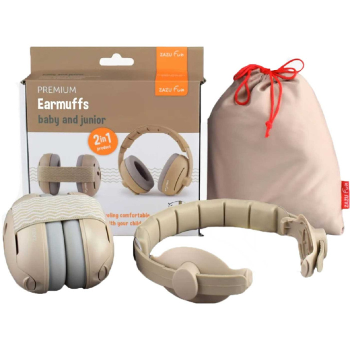 Zazu Hørselsvern Beige i gruppen Babytilbehør / Barnesikkerhet hos Köpbarnvagn (ZAZUZA-EAR-01)